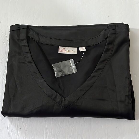 Belle by Kim Gravel Stretch Charmeuse Blouse - Picture 5 of 6